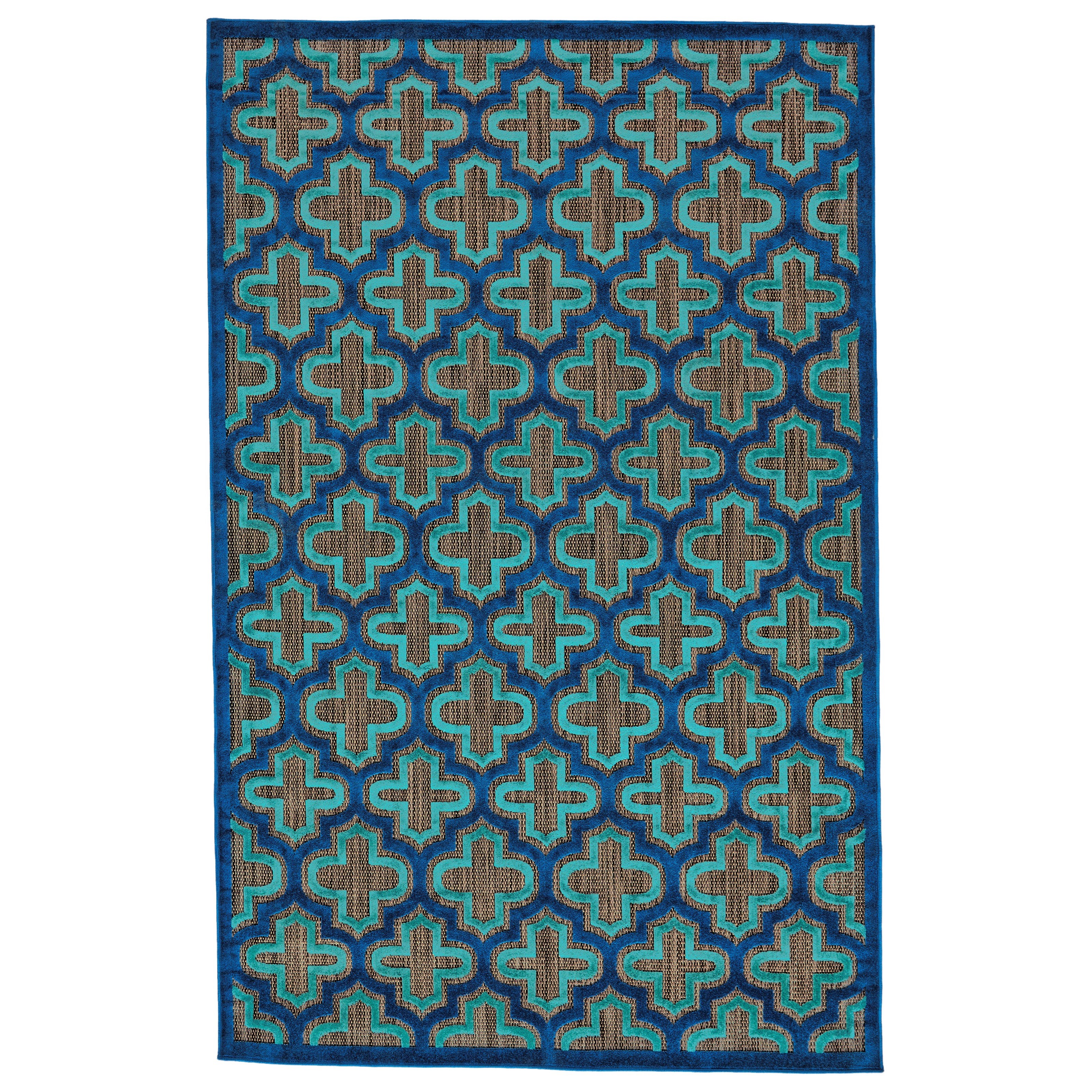 Black/Navy 5' X 7'-6" Area Rug